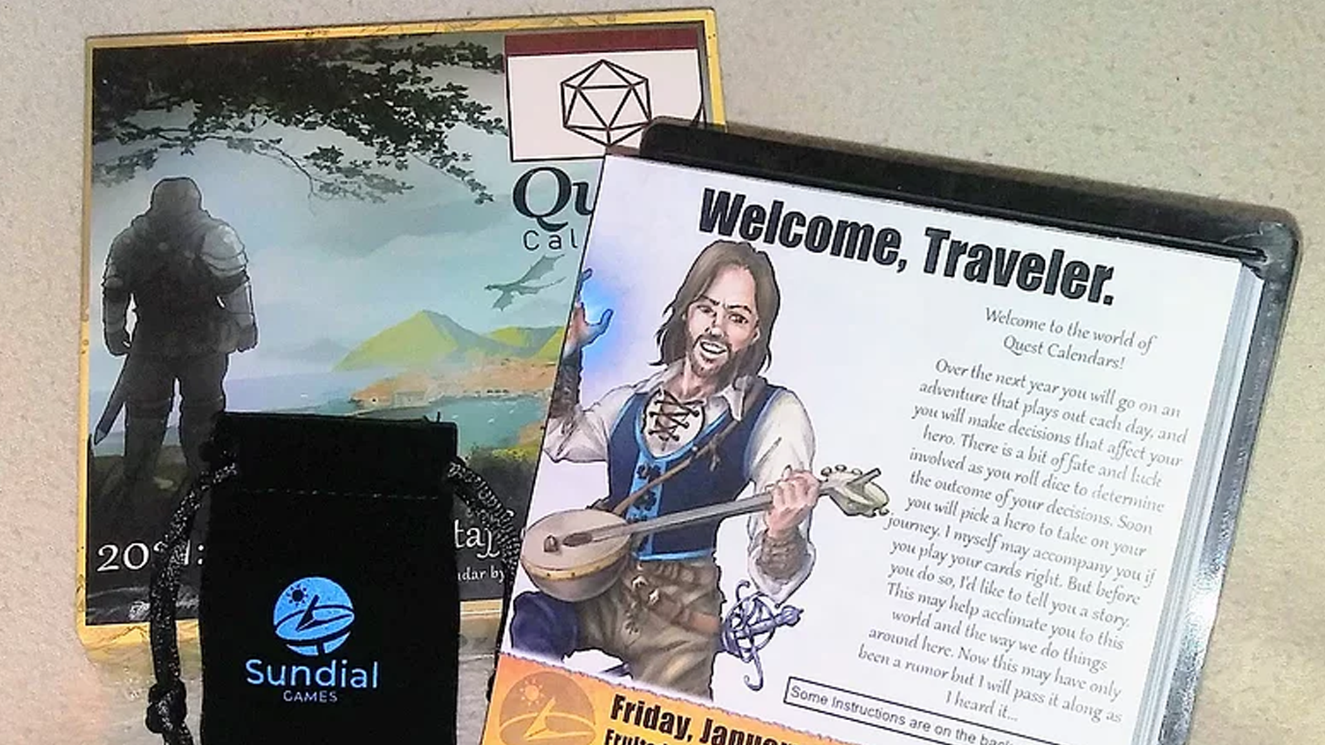 2022 Quest Calendar layout