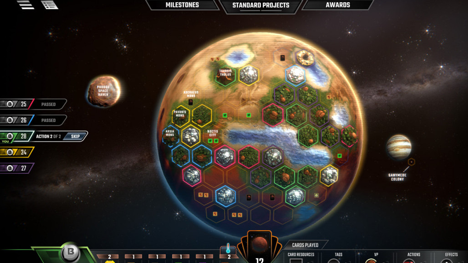 mars terraforming dicebreaker colony cosmic sim launches mobile boardgame