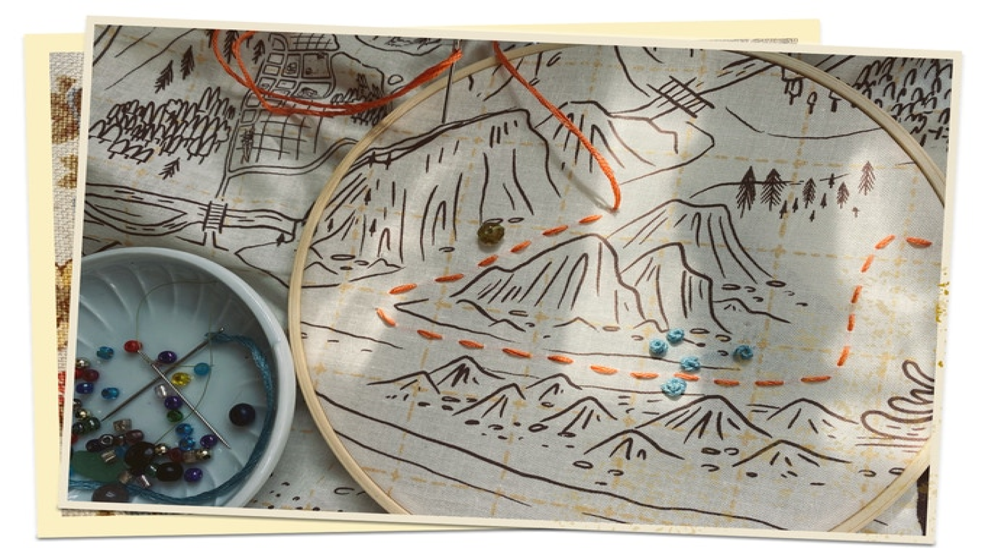 Image for Sew a map to a distant friend in keepsake storytelling game A Mending