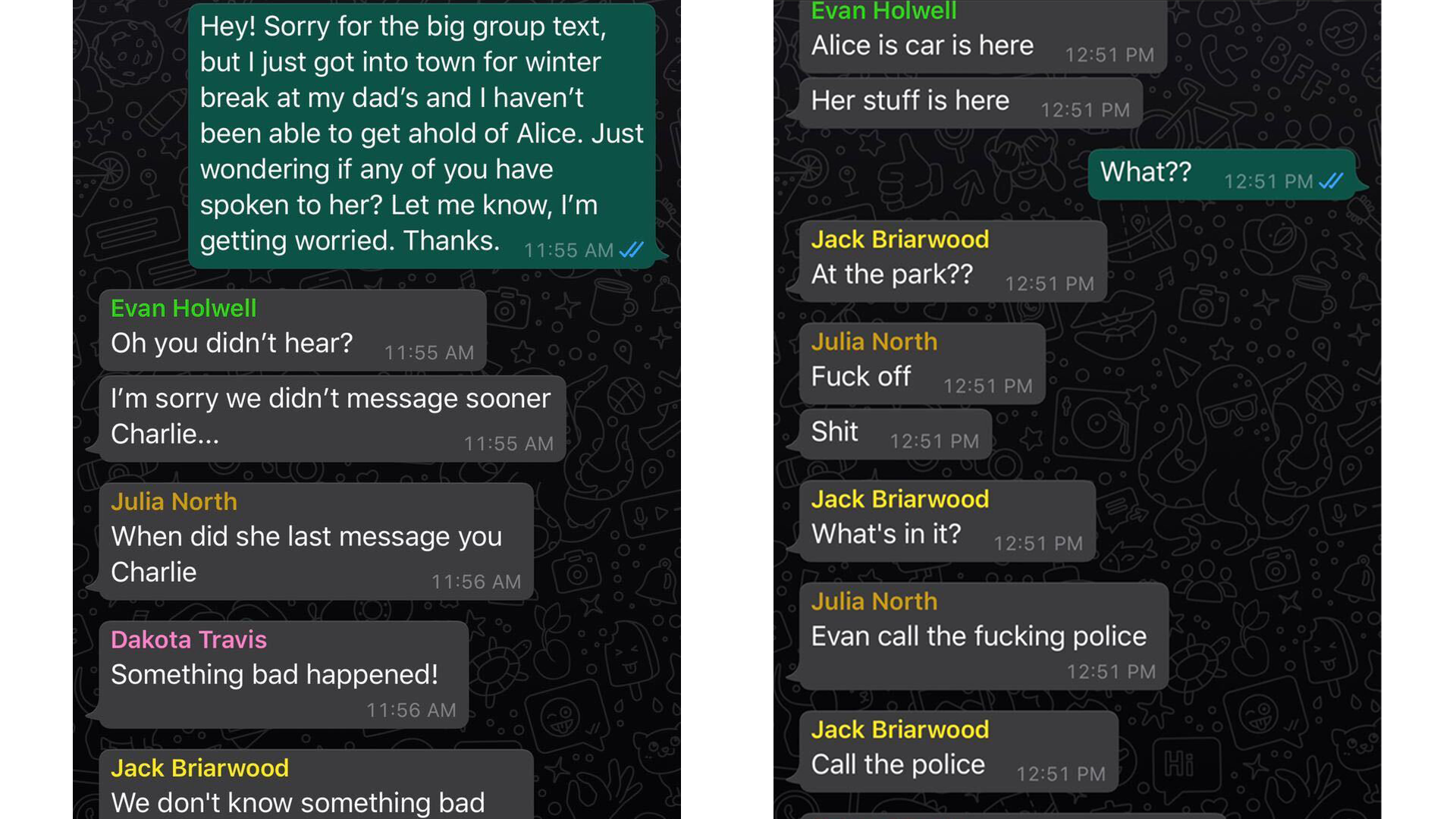 I Solved A Small Town Mystery Over Whatsapp In The Tense Thrilling Teen Drama Rpg Alice Is Missing Kickstarter Preview Dicebreaker