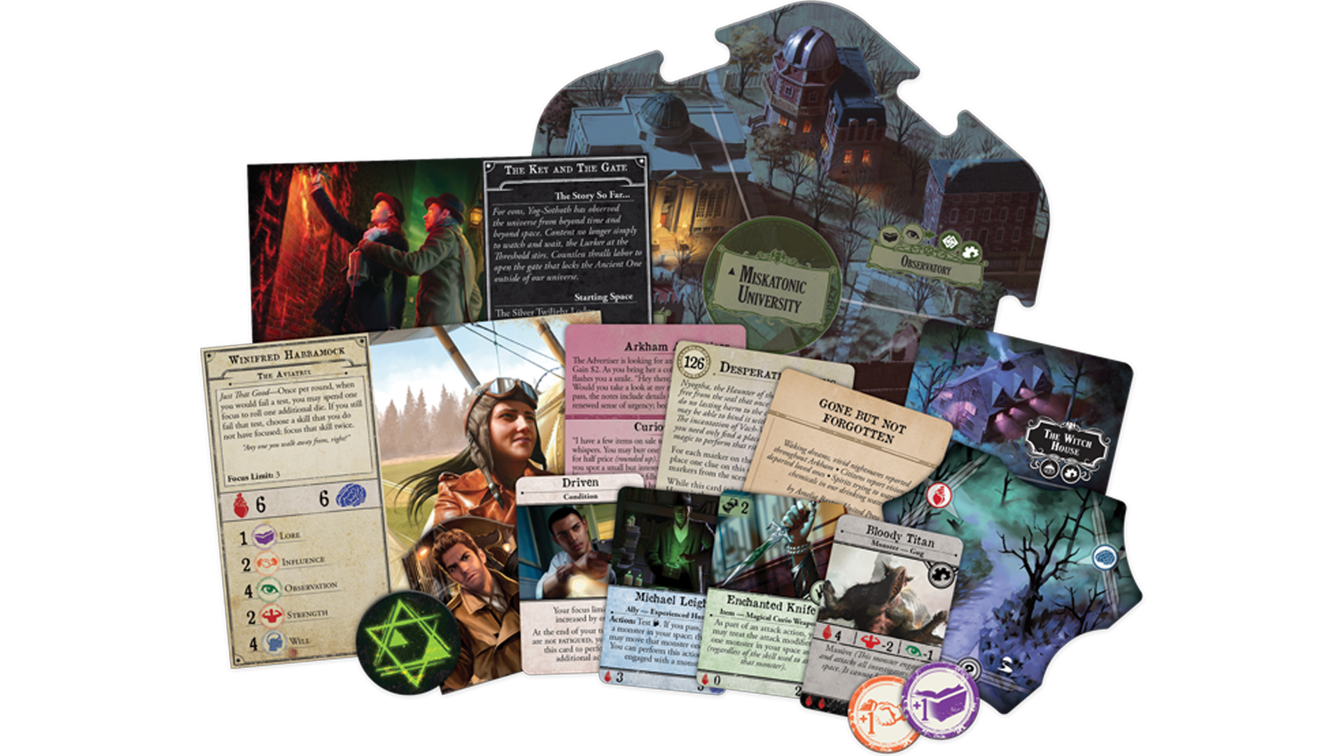 Arkham Horror: Secrets of the Order layout image