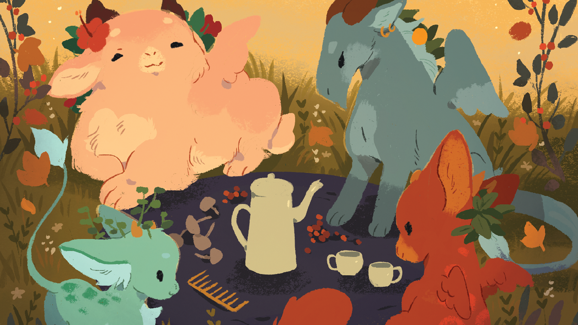 Autumn Harvest: A Tea Dragon Card Game artwork