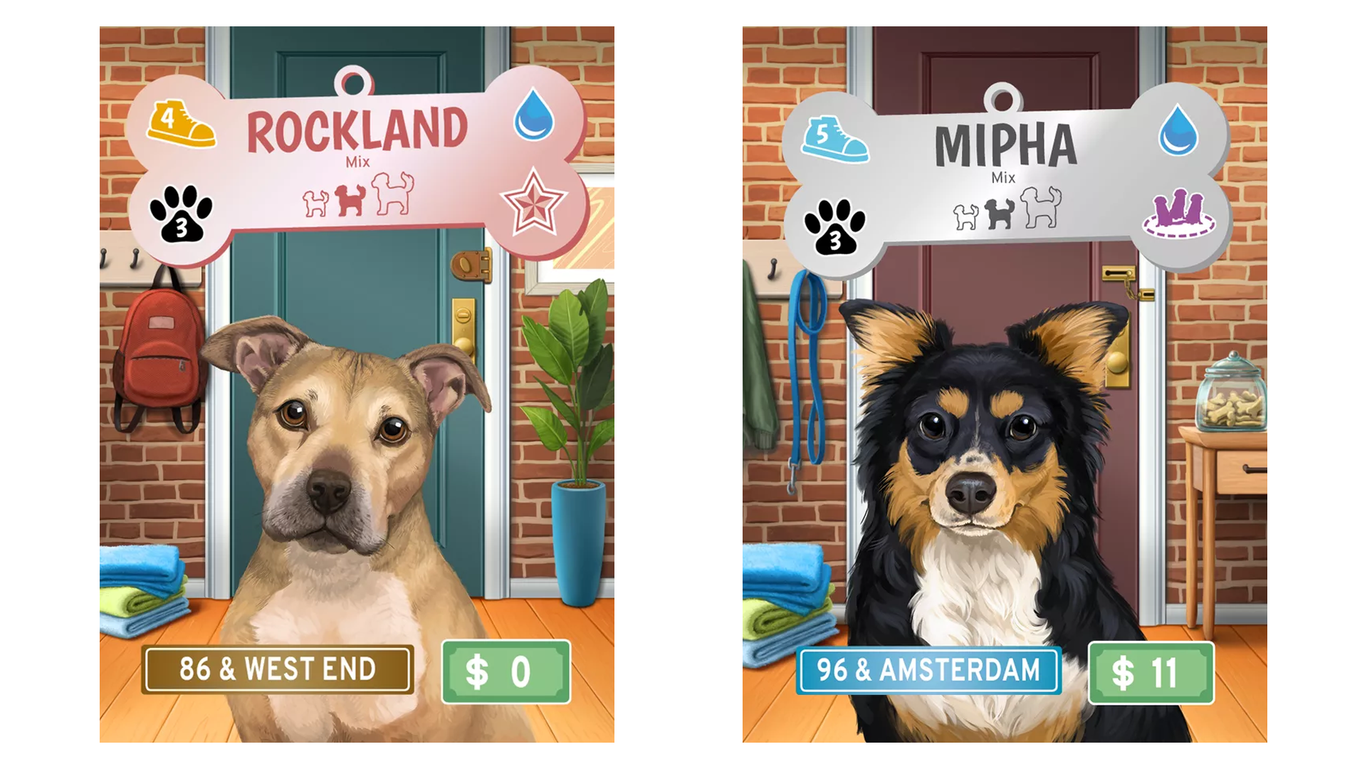 An image of two dog cards from Bark Avenue.