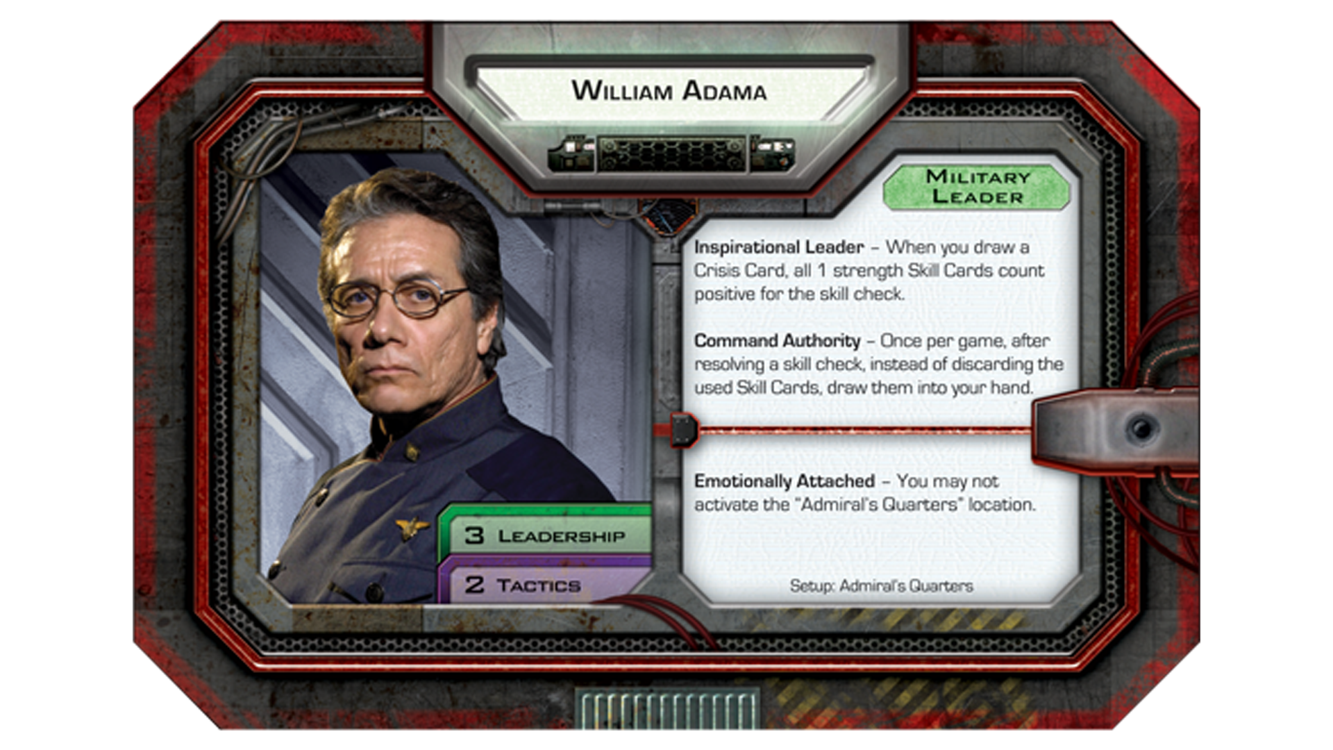 Battlestar Galatica: The Board Game character card