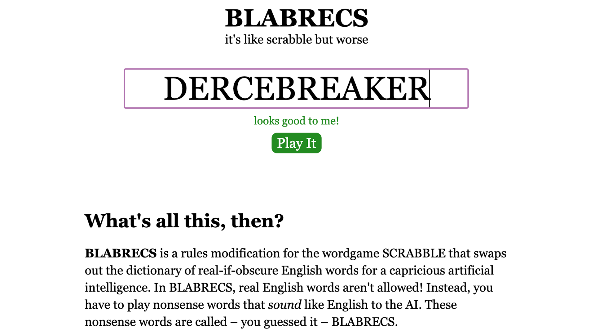 Scrabble variant Blabrecs lets you play made-up words - but only if you  fool an AI into thinking they're real | Dicebreaker