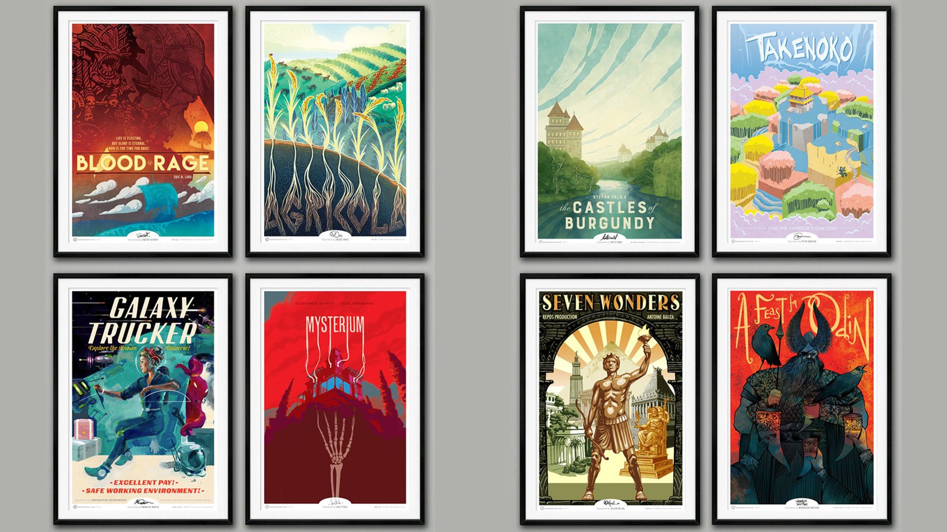 BoardGameGeek Art Prints Series 1 and 2