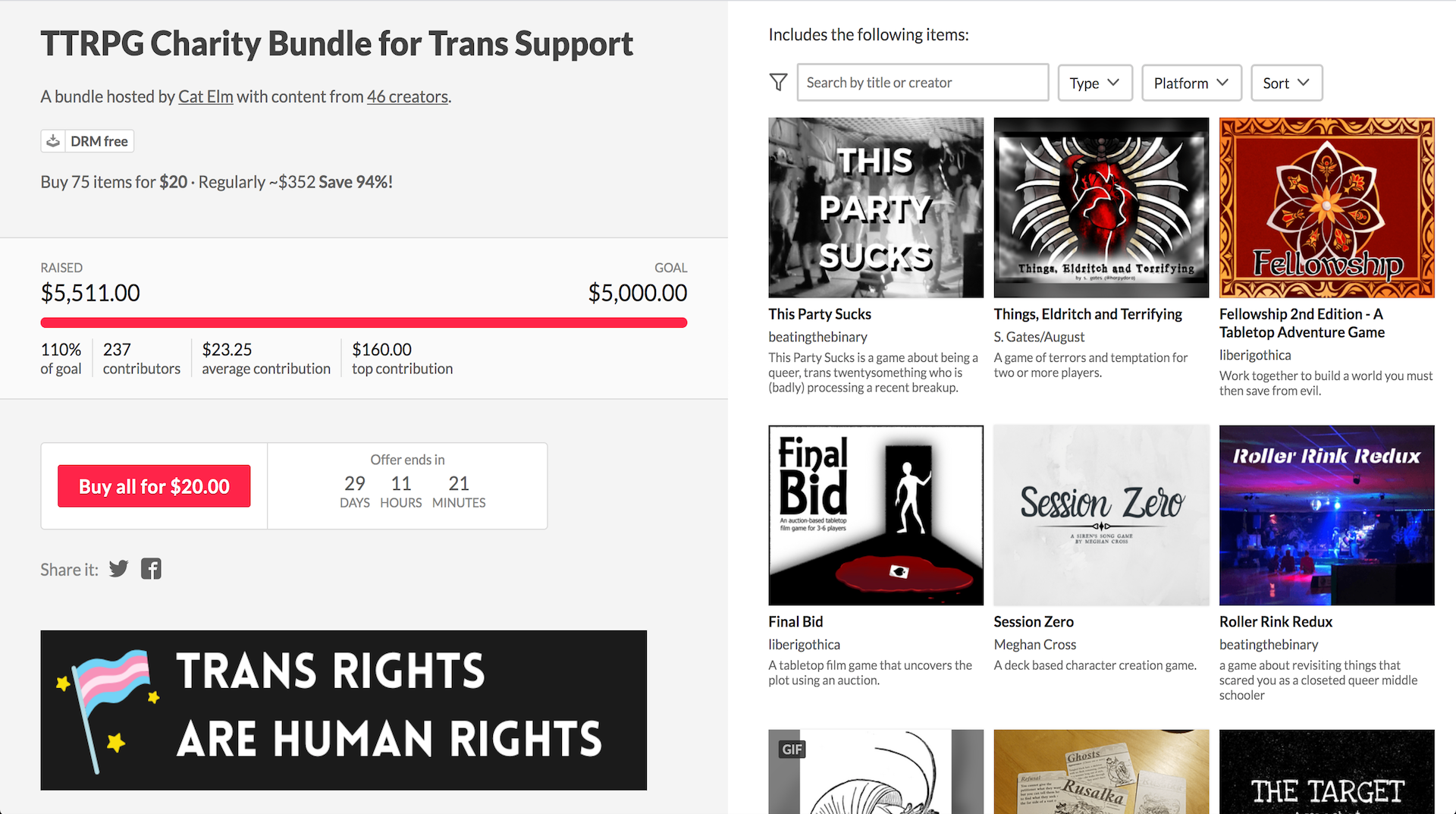 TTRPG Charity Bundle for Trans Support bundle now live | Dicebreaker