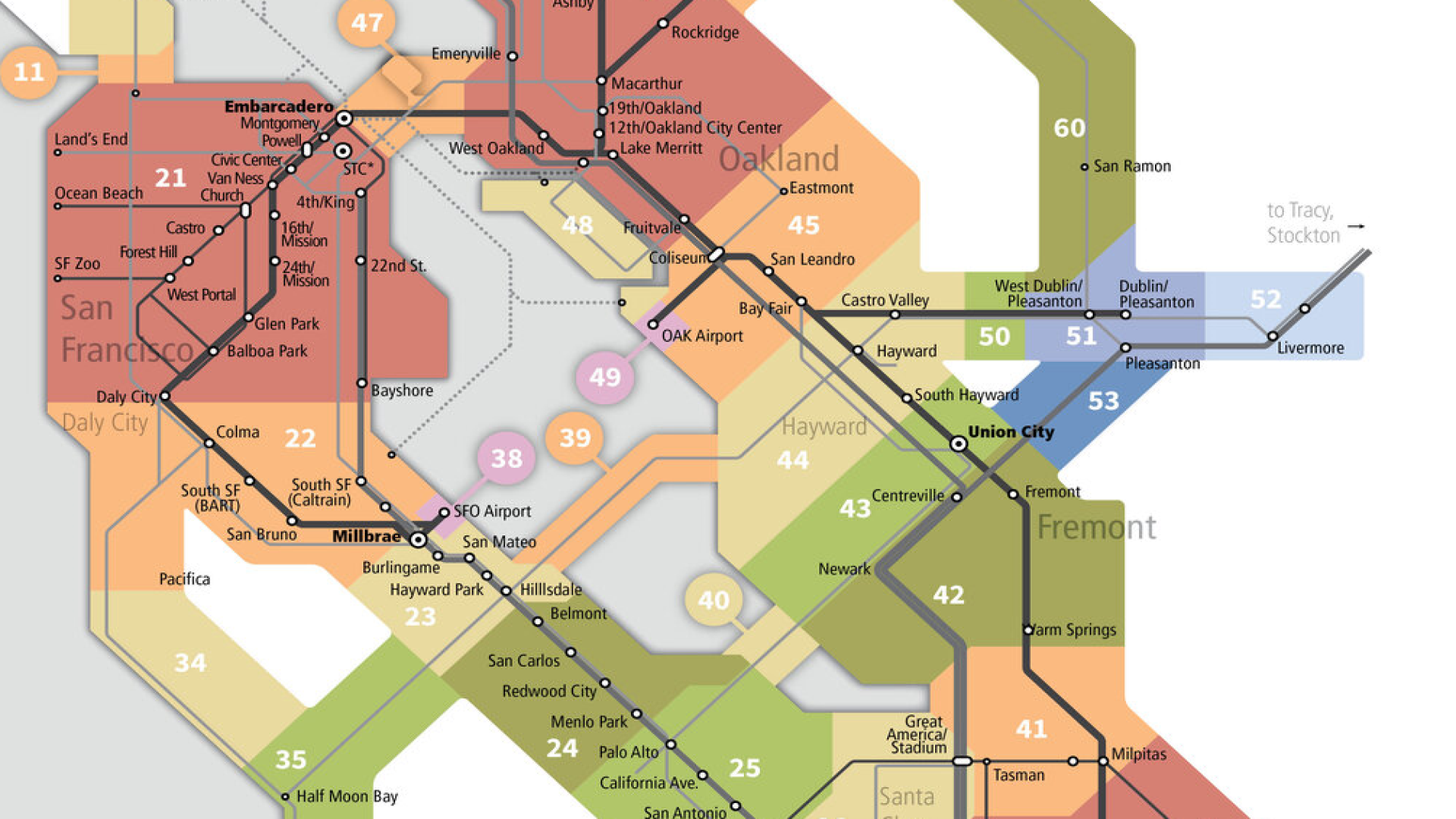 Image for Overhaul San Francisco's transit system in strategic board game Connect the Bay