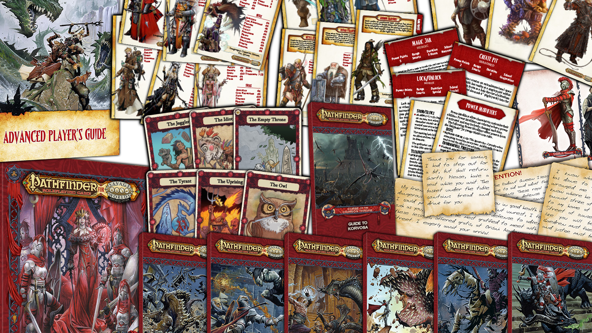 An image of the physical copy of The Curse of the Crimson Throne for Savage Worlds release