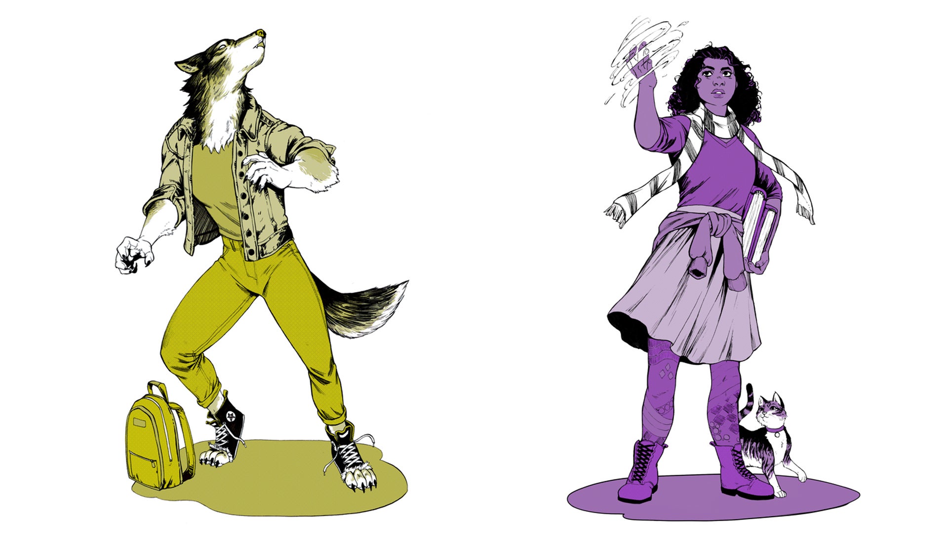 Dark Places and Demogorgons RPG artwork characters