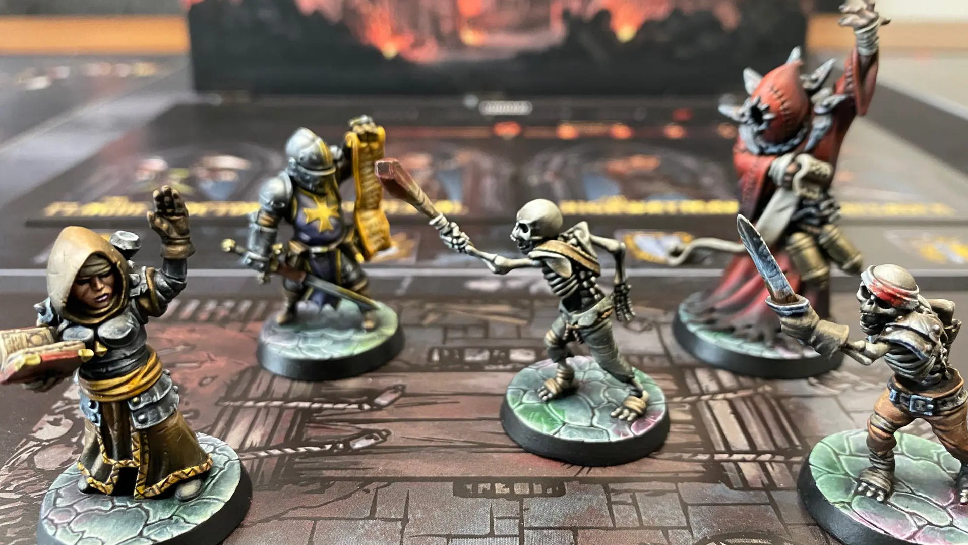 Darkest Dungeon board game miniatures