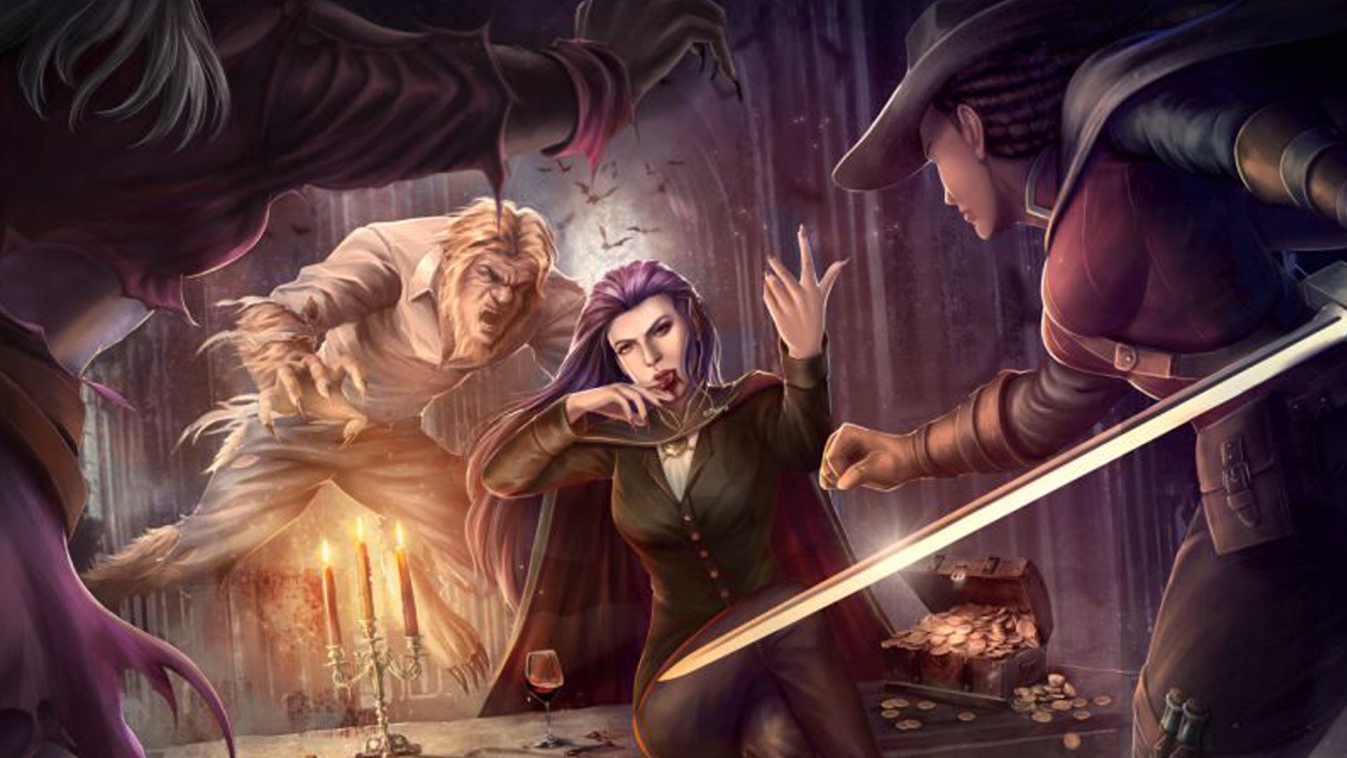 Dire Alliance: Horror board game artwork