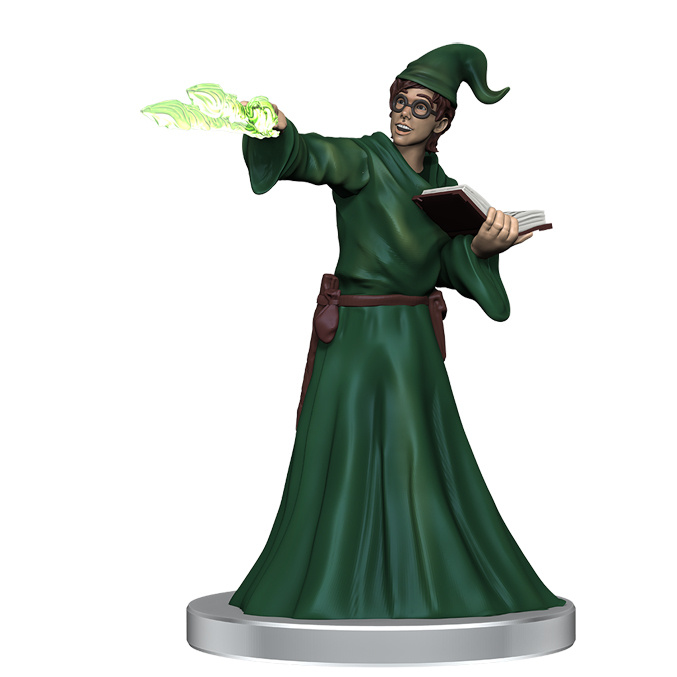 The wizard miniature from WizKids' upcoming release, which will support Dungeons & Dragon's starter set Dragons of Stormwreck Isle.
