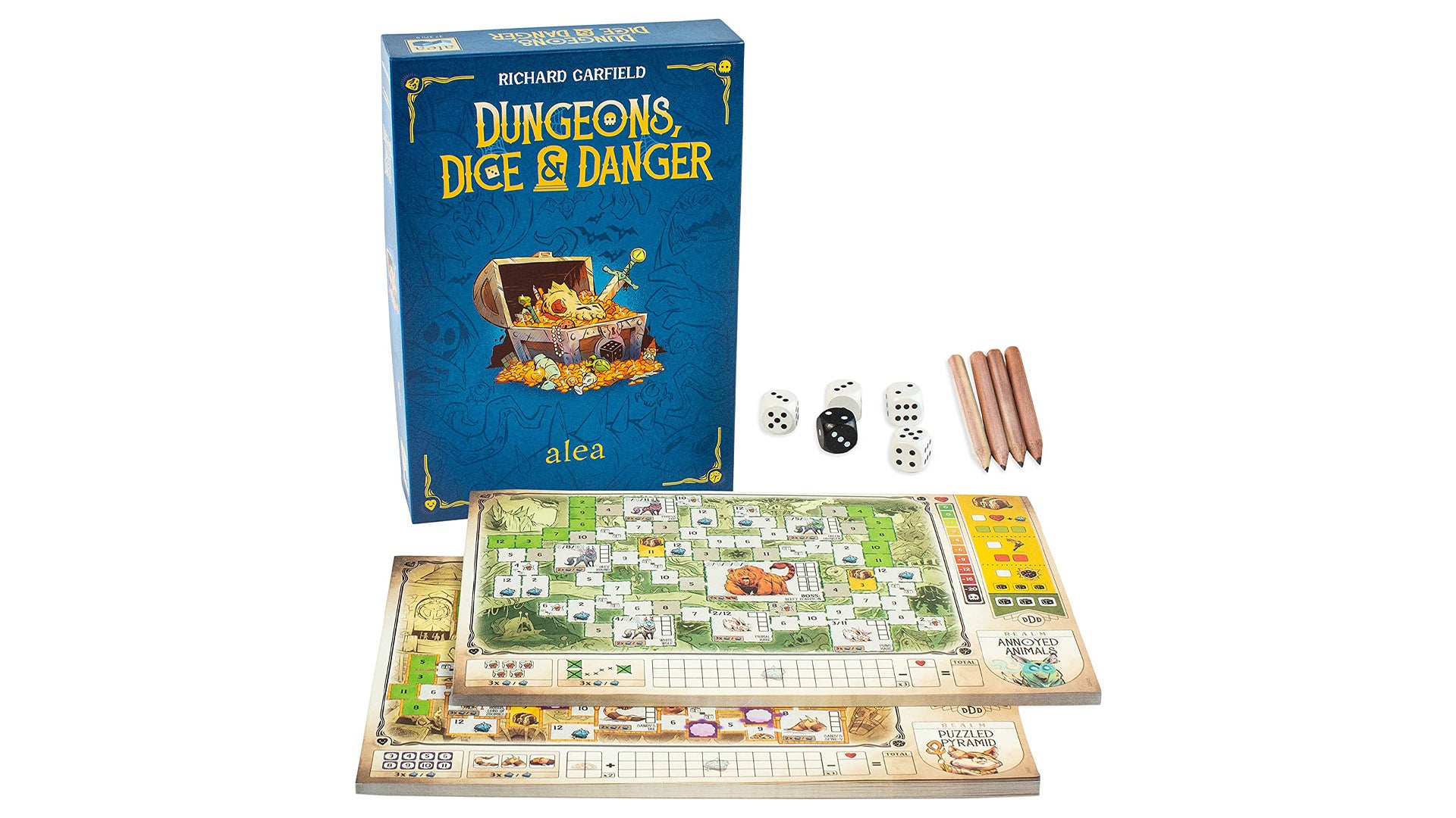 A layout image of Dungeons, Danger and Dice.