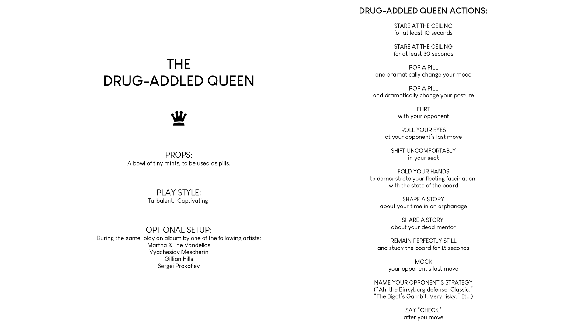 Queen S Gambit Inspires Playable Characters In Fake Chess Rpg Dicebreaker