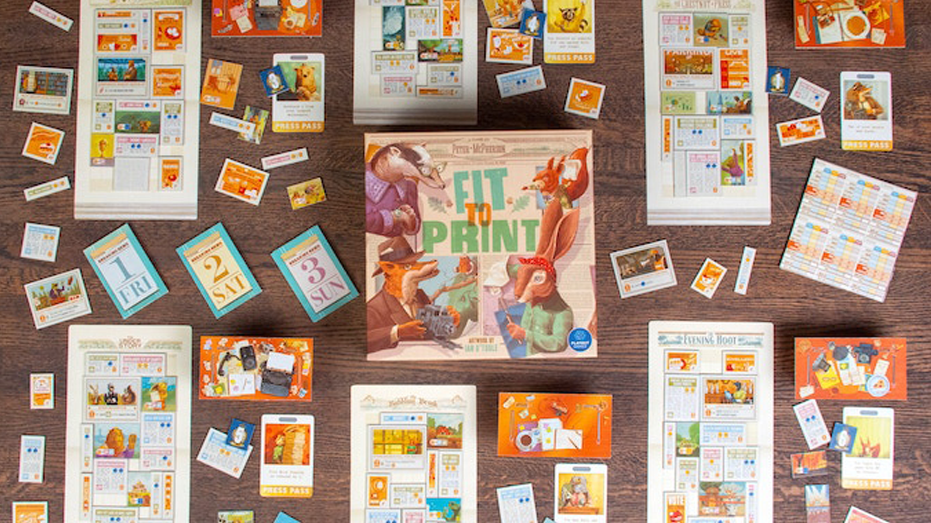 A layout image of the board and cards for Fit to Print.
