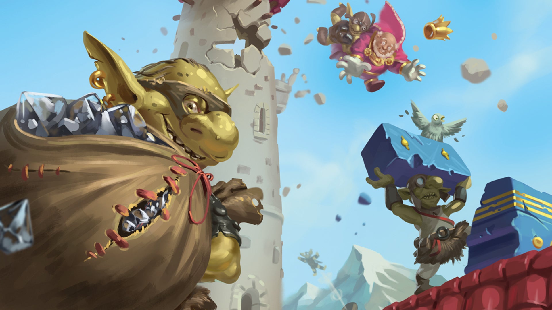 Catapult Your Greenskin Soldiers At A Castle In Dexterity Board Game Flyin'  Goblin | Dicebreaker