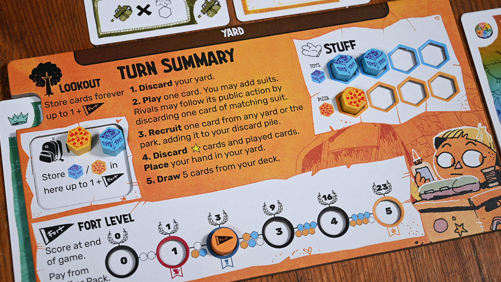 Fort board game player board 1