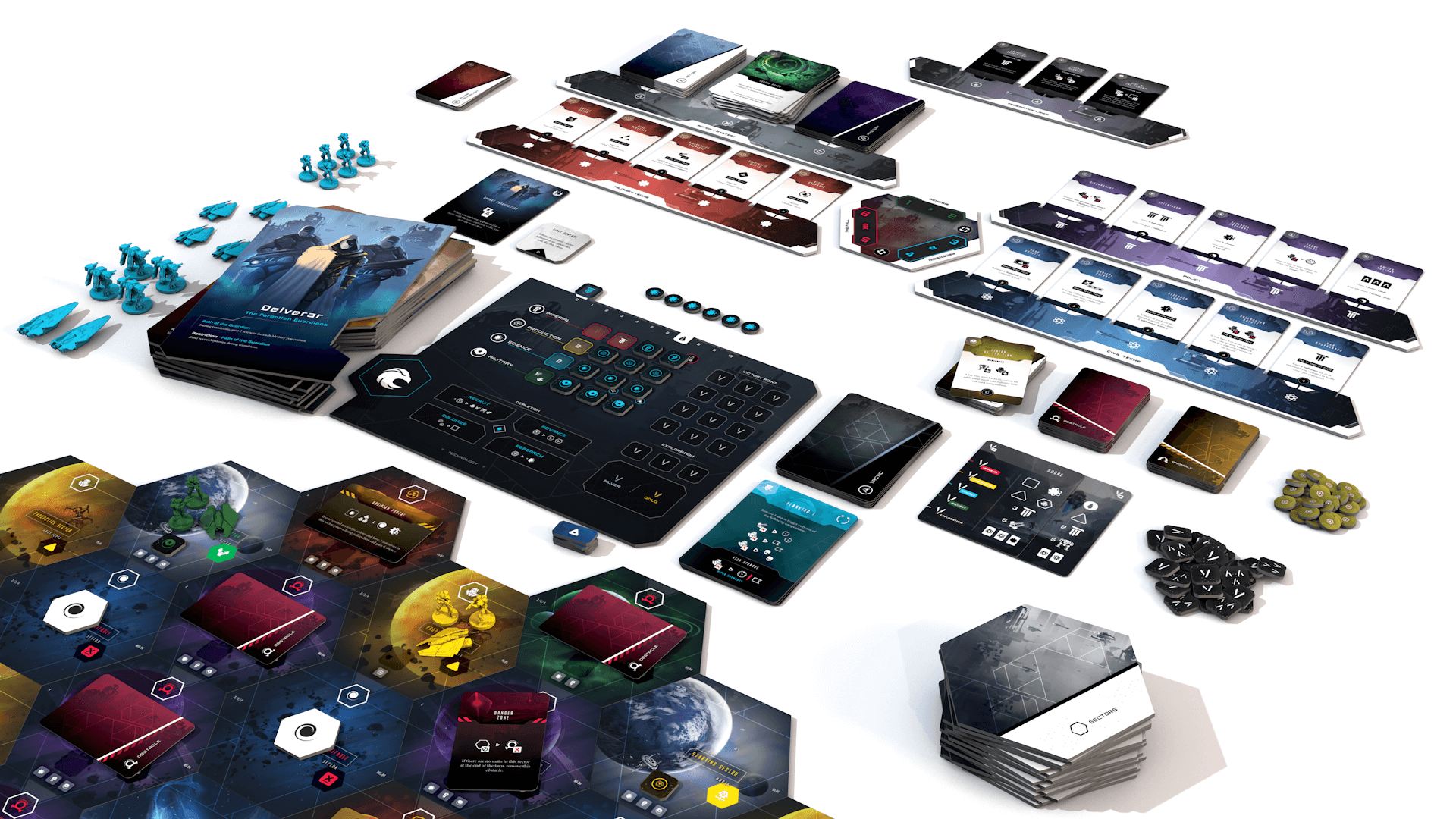 Image for 4X board game Fractal: Beyond the Void’s legacy campaign won’t make you trash components