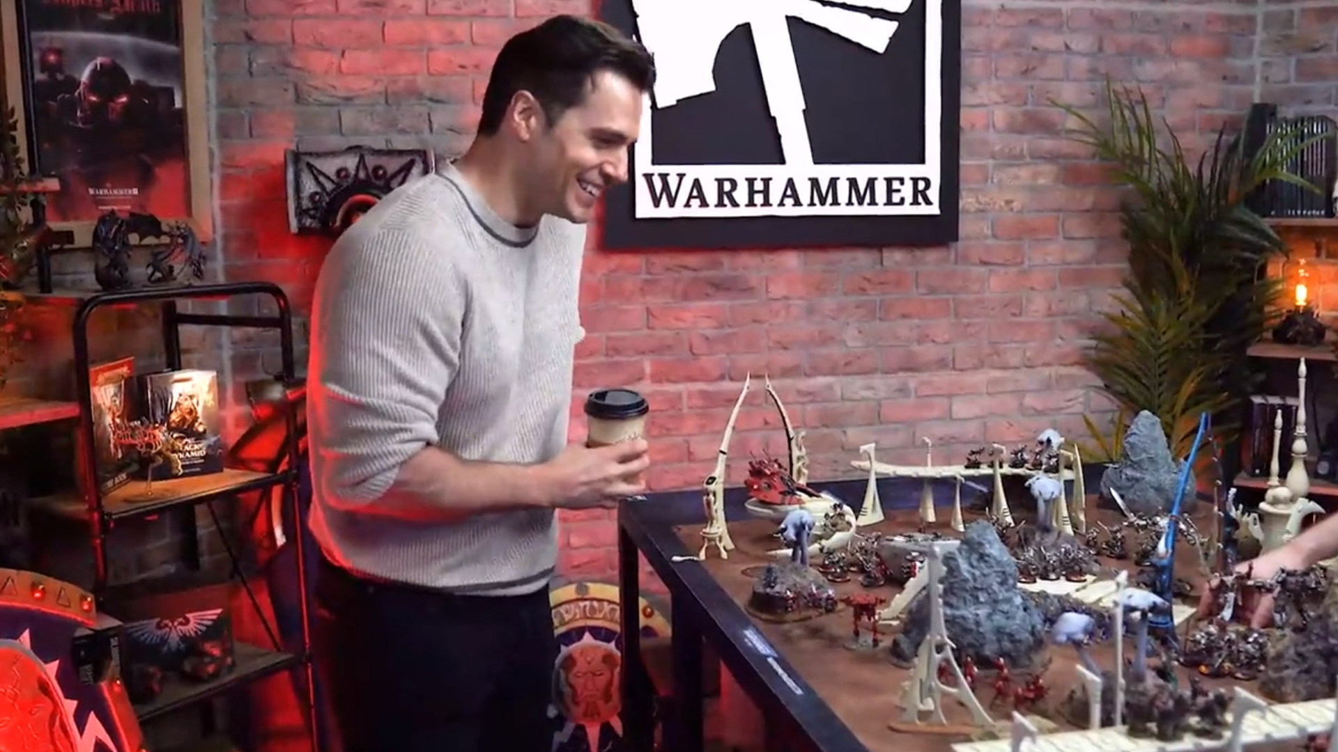 Henry Cavill in the Warhammer 40,000 museum