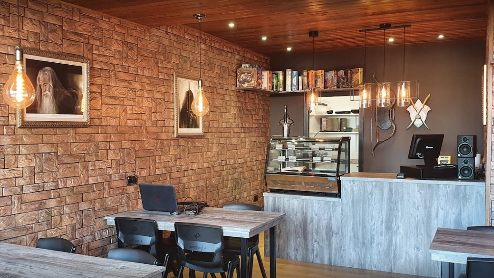 An image of the inside of the Highlander Board Game Cafe