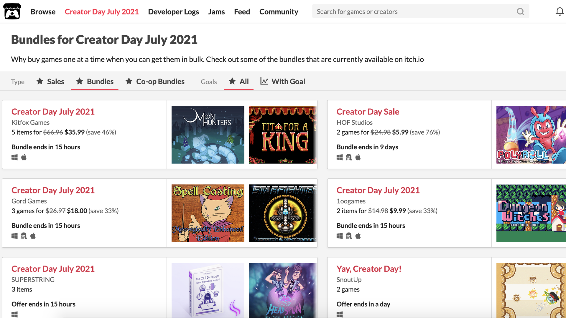 Itch.io's Creator Day returns to give 100% of revenue to devs and designers  on the indie marketplace | Dicebreaker