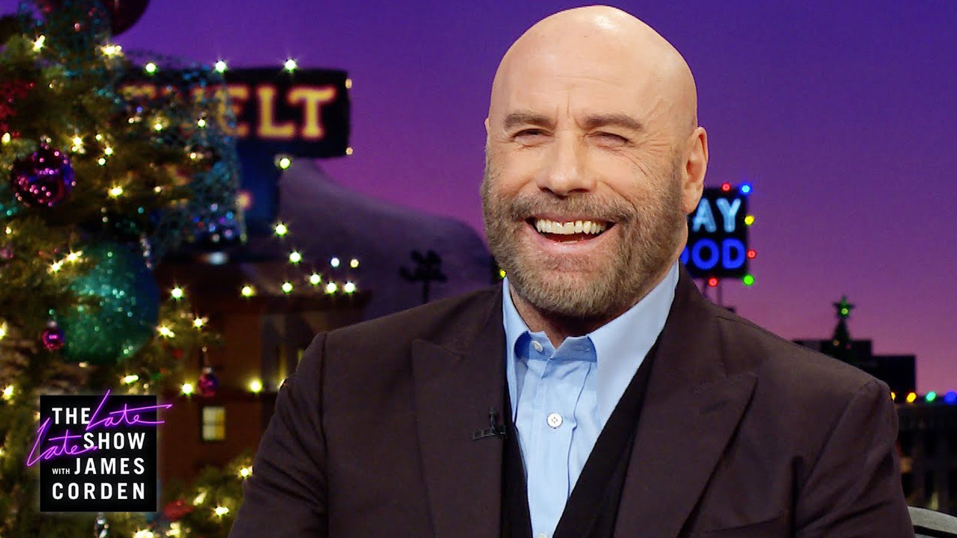 John Travolta on The Late Late Show