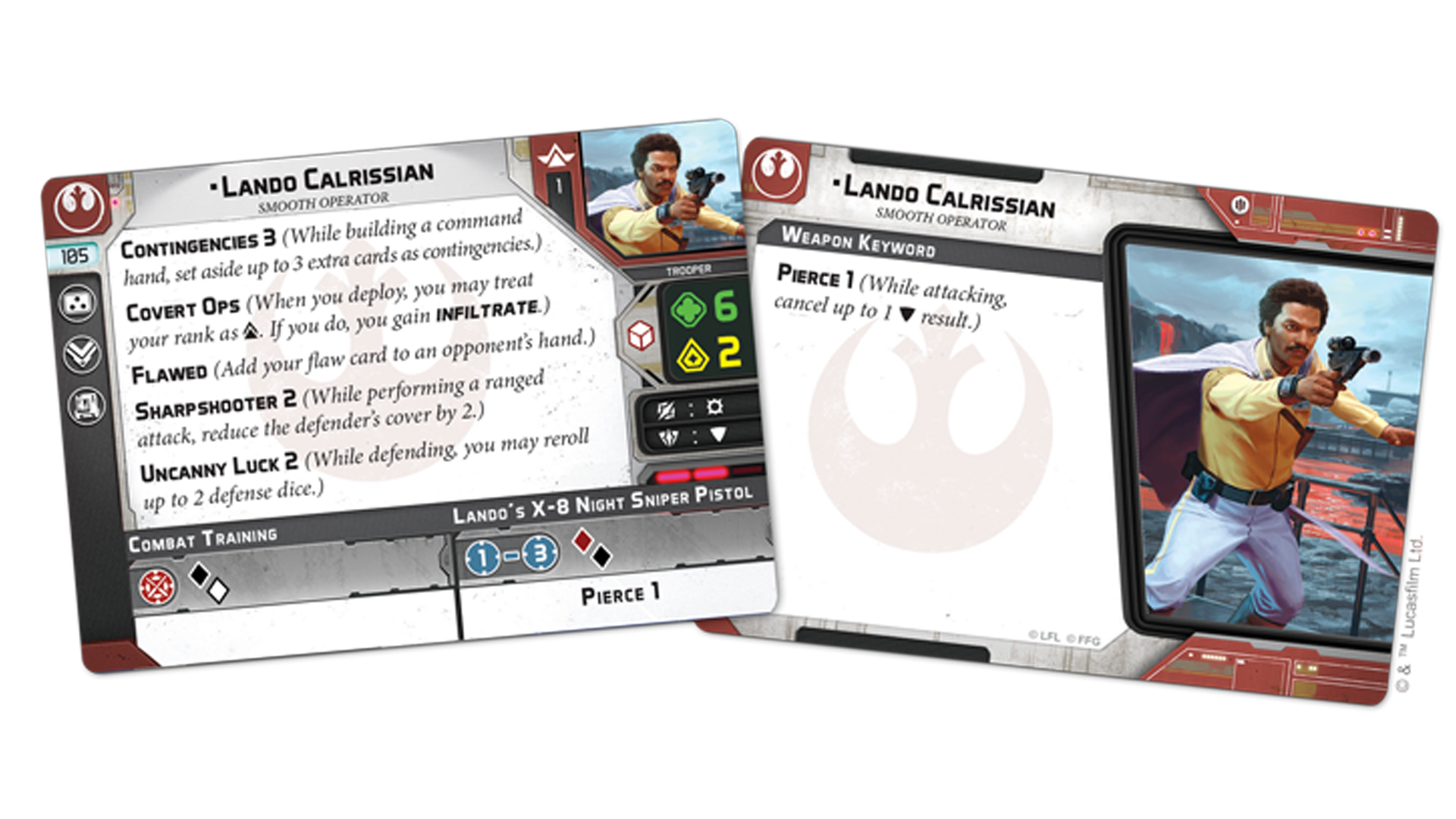 Lando Calrissian Star Wars: Legion cards