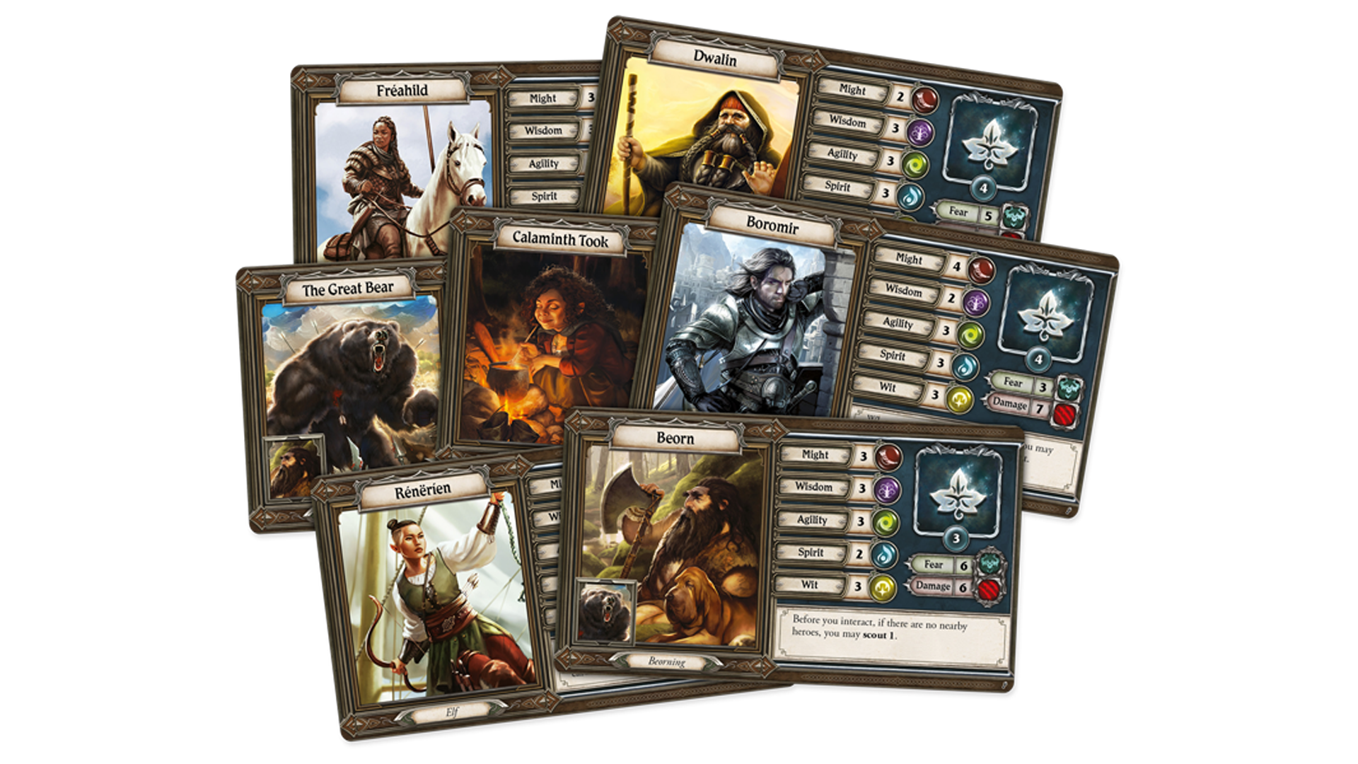 Lord of the Rings: Journey in Middle-earth - Spreading War character cards