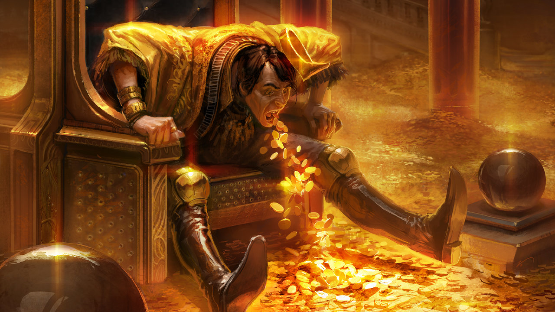 Card art for Greed from Magic: The Gathering