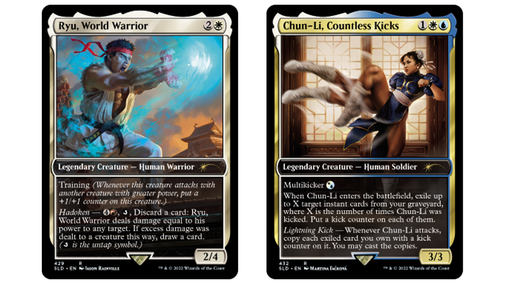 Magic: The Gathering Secret Lair x Street Fighter cards