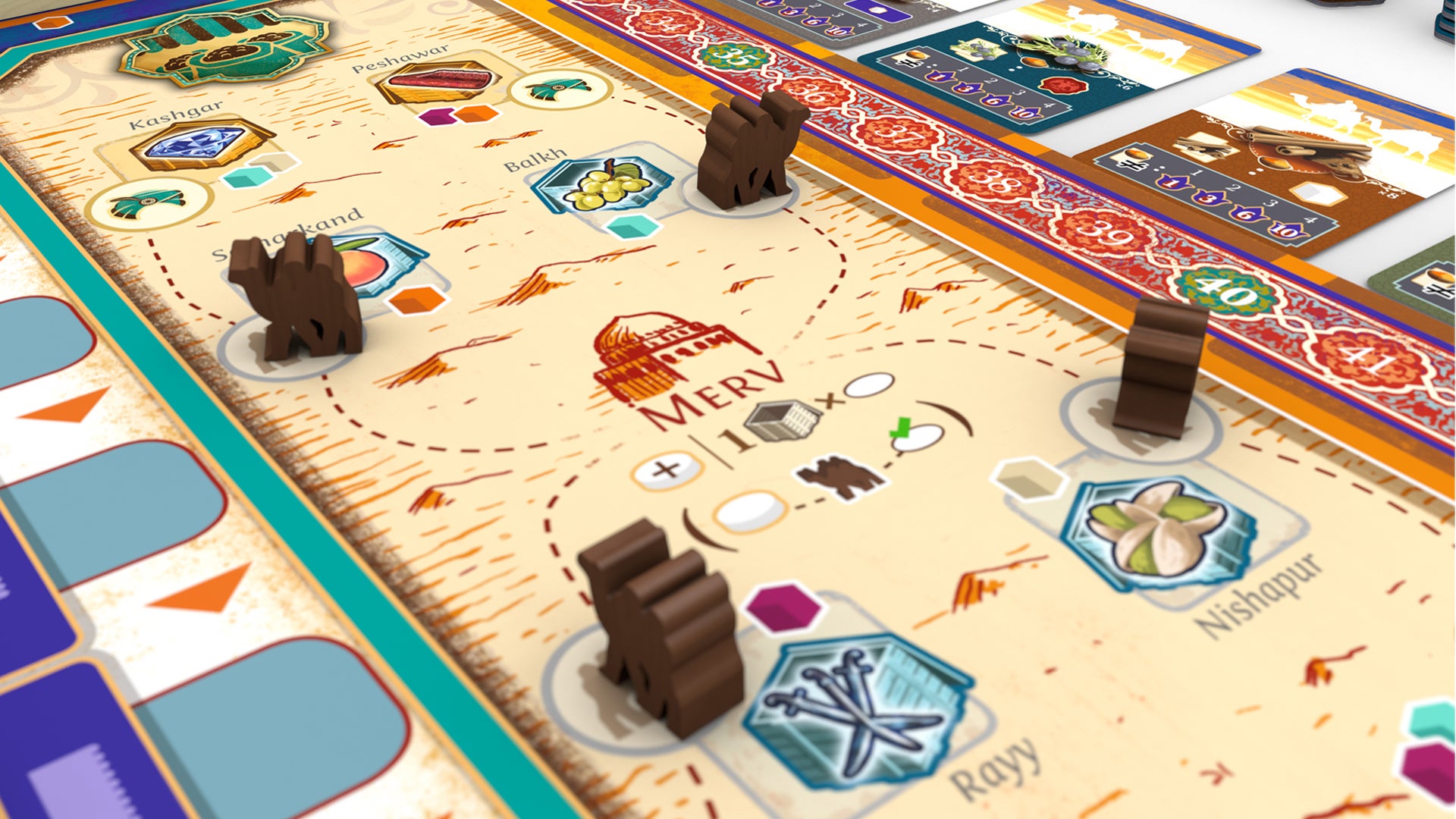 Merv: Heart of the Silk Road board game layout 2