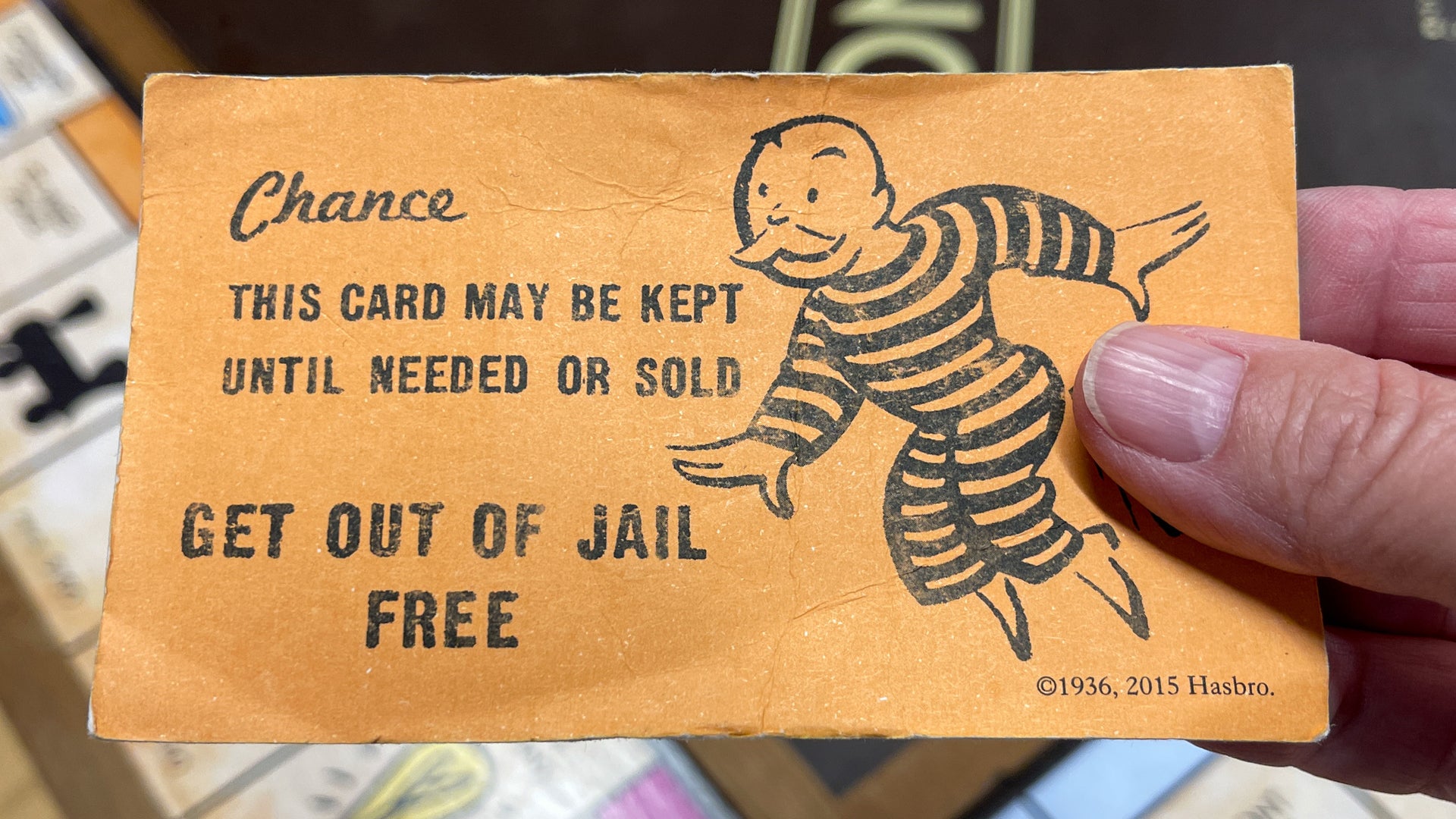 Get Out Of Jail Free card in Monopoly
