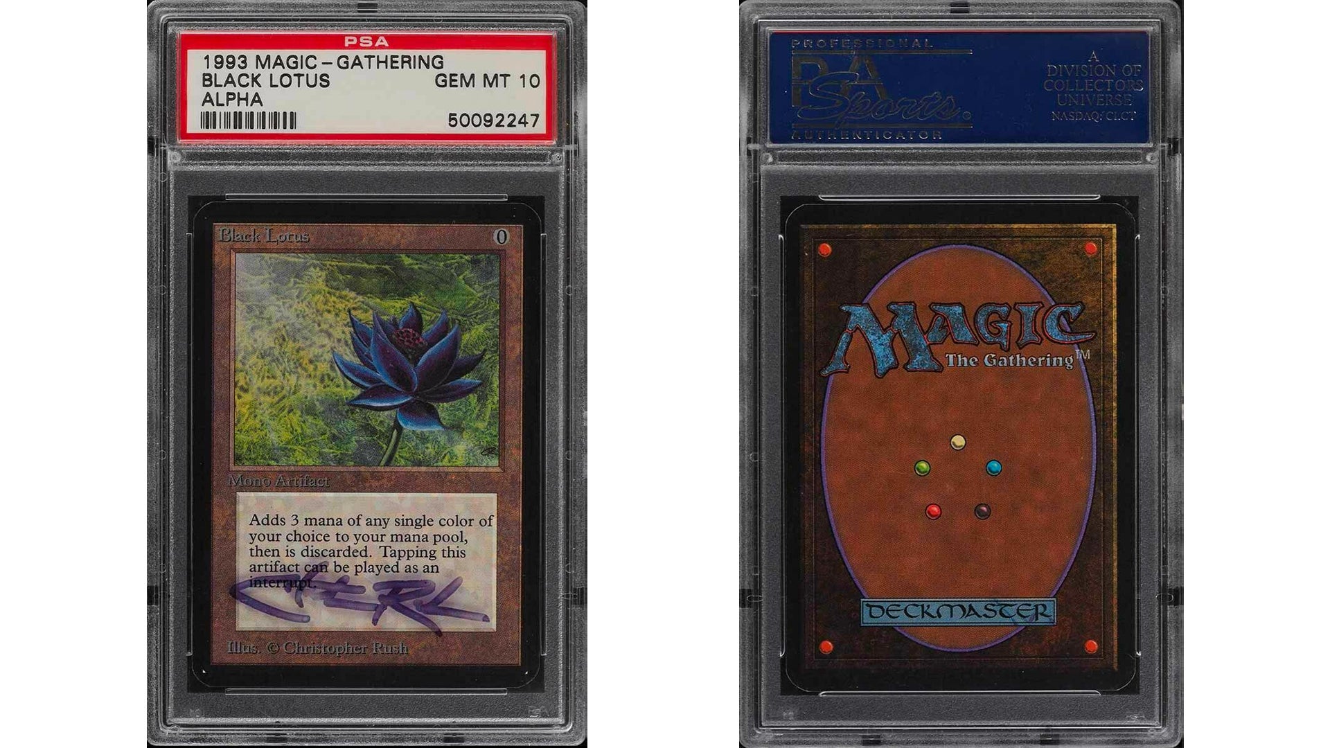 Autographed Black Lotus just became the most expensive Magic: The Gathering card sold at auction ...