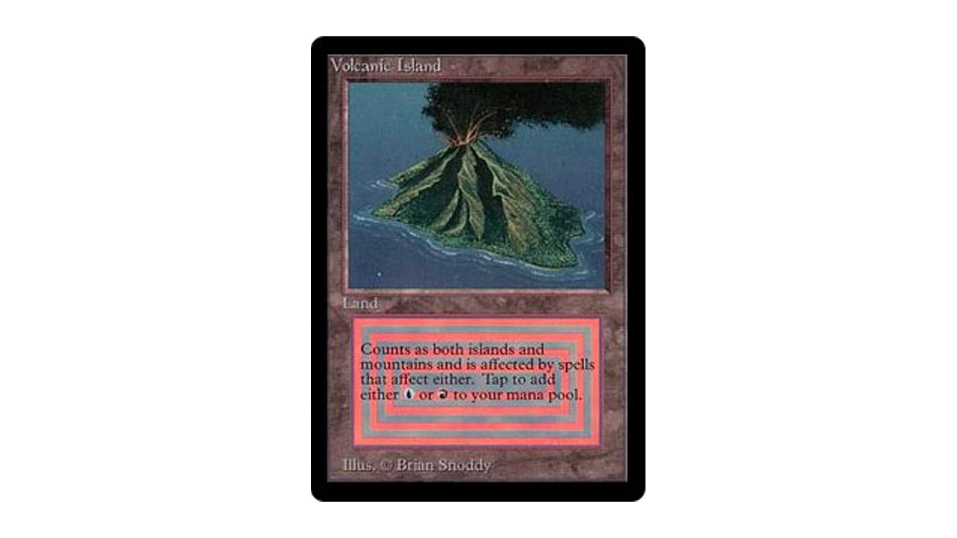MtG Expensive and Rare card Volcanic Island