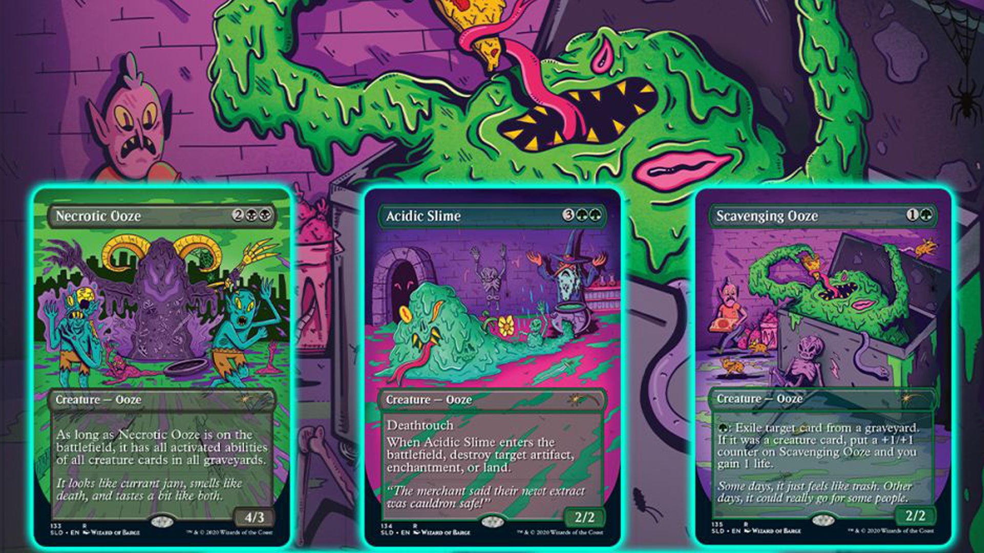 Image for Magic: The Gathering’s latest Secret Lair drops five limited-edition psychedelic slime cards