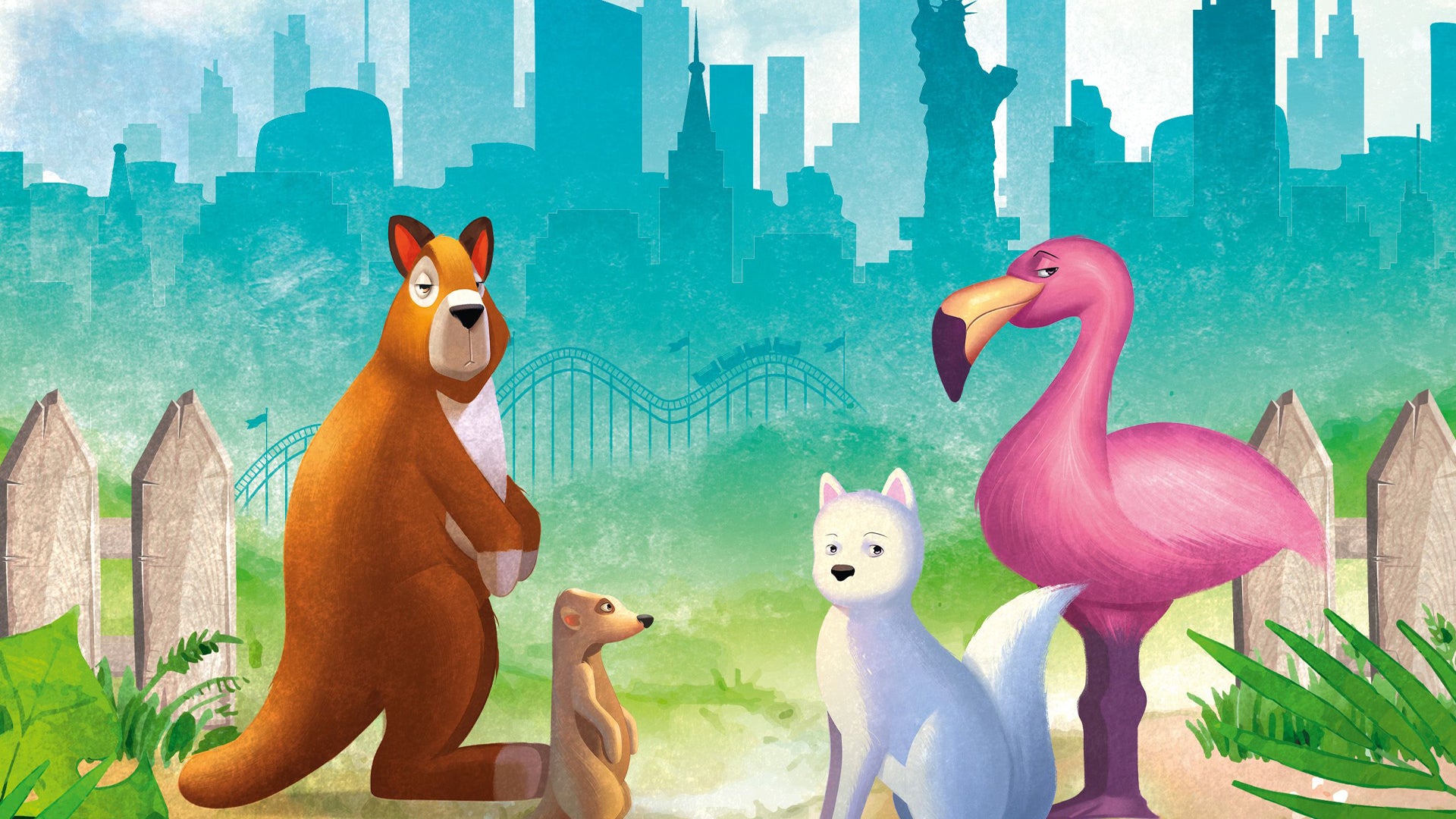 New York Zoo board game artwork