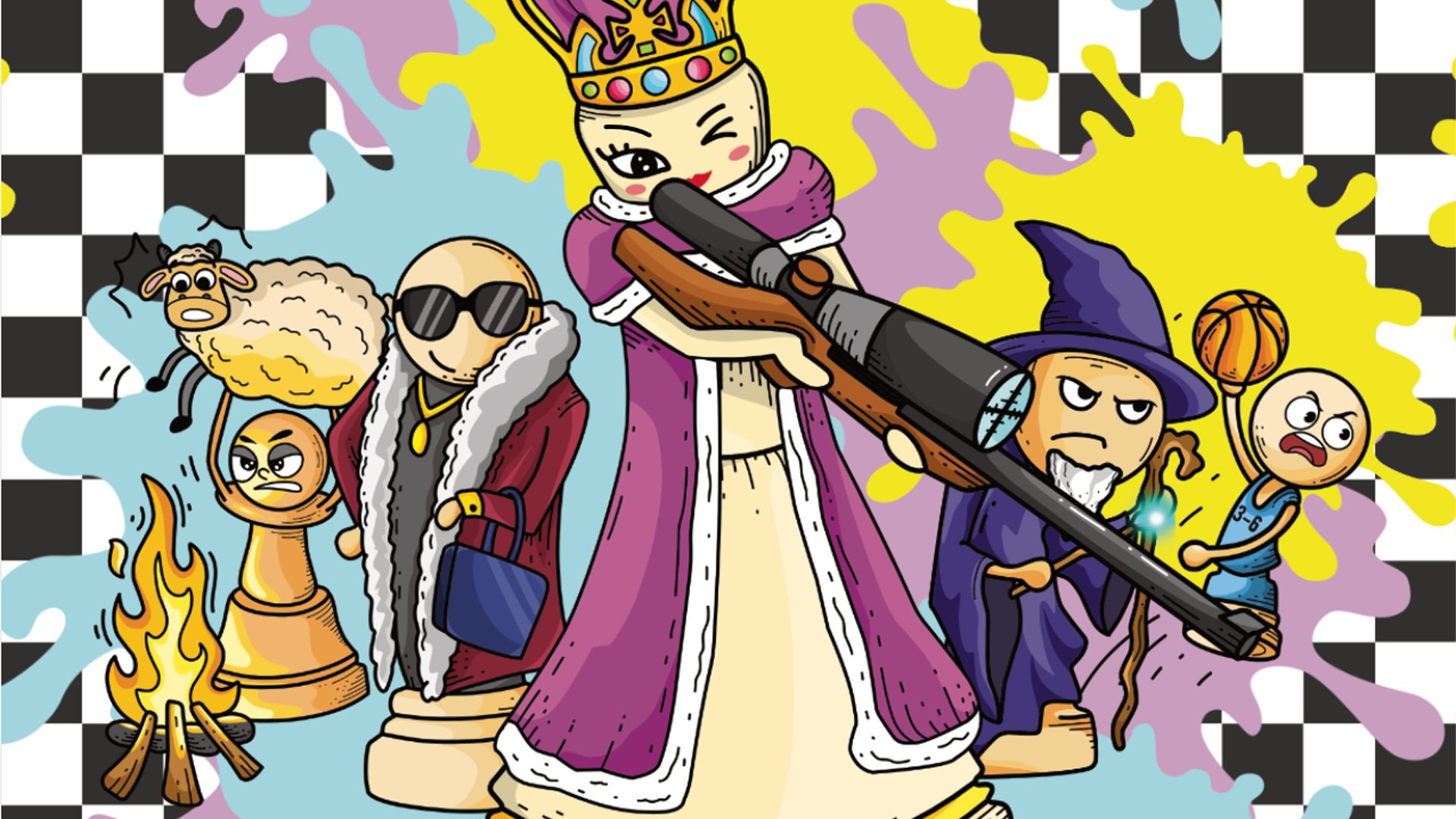 Image for Not Chess remixes classic chess into a party game with zombies, teleportation and a sniper rifle queen