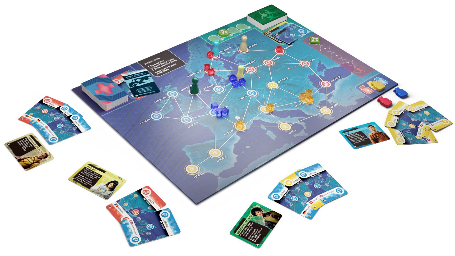 Image for Pandemic: Hot Zone - Europe gets a release date and free print-and-play you can try right now