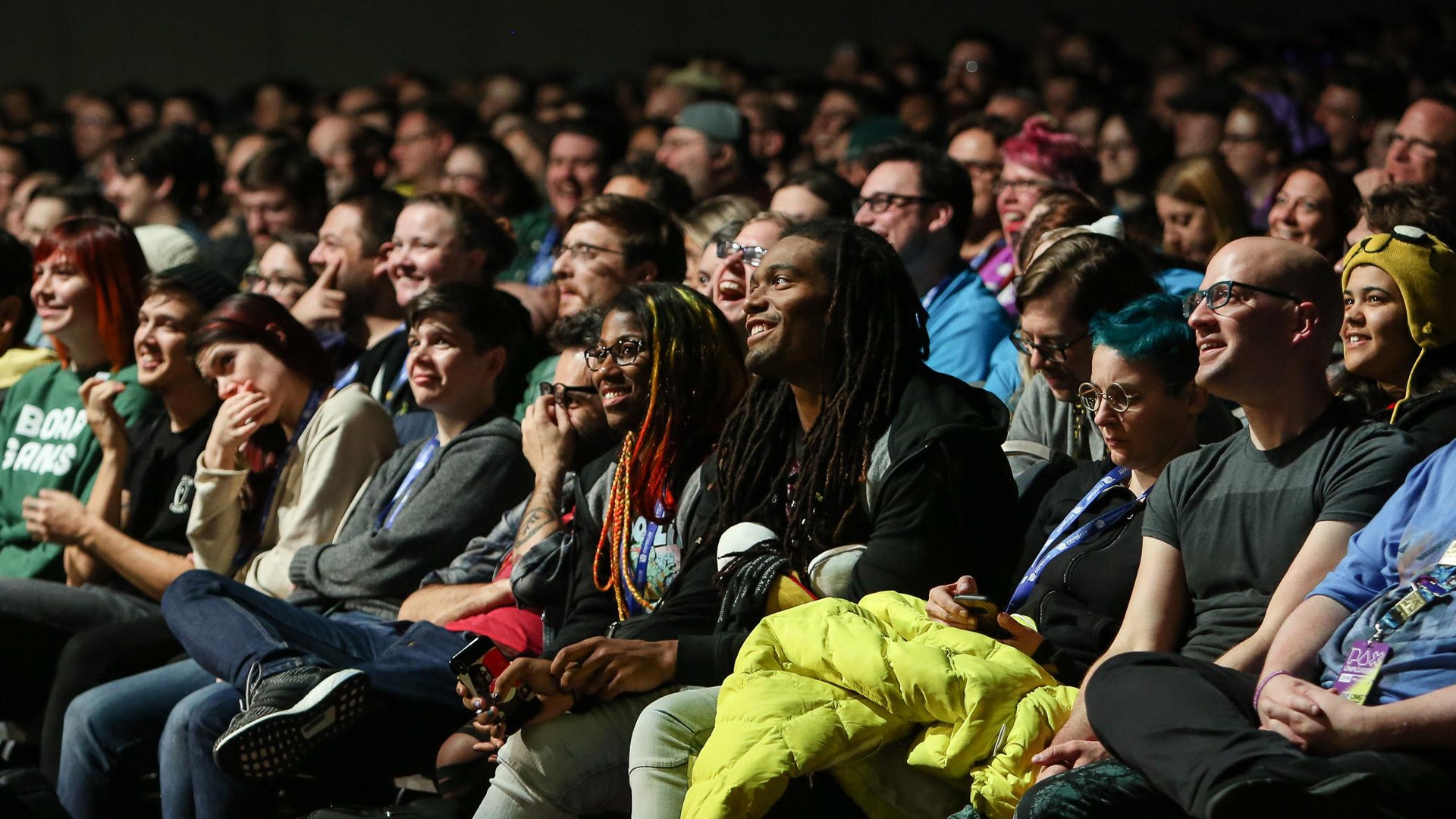 A panel audience at PAX.