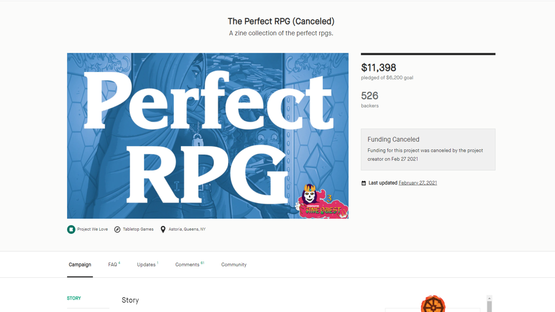Image for Kickstarter executive cancels The Perfect RPG campaign amid backlash to Dungeon World co-creator’s involvement