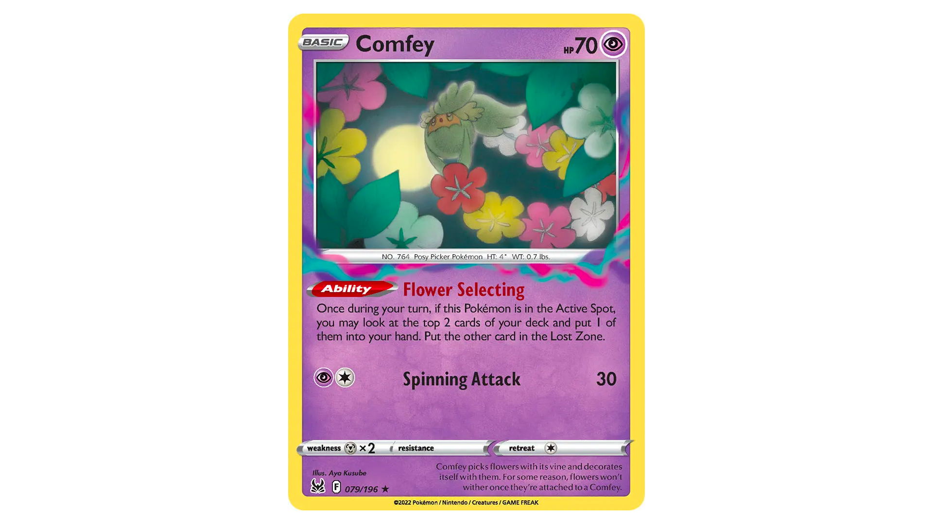 Comfey Lost Origin Online Digital Card Pokemon TCGO 079/196 