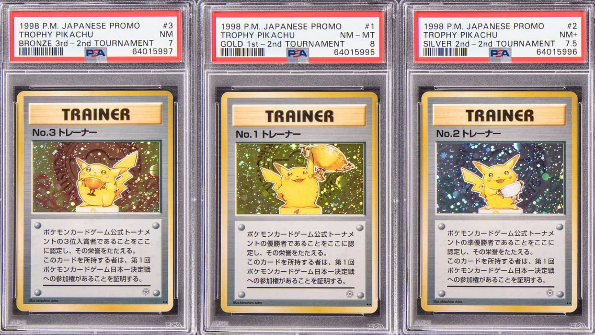 Pokemon Trophy Pikachu Tcg Card Set On Auction For Over 300 000 Dicebreaker