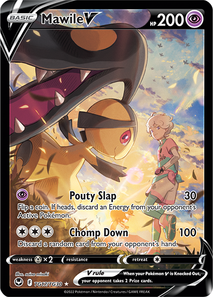 Mawile V card from the Pokémon TCG Radiant Silver set.