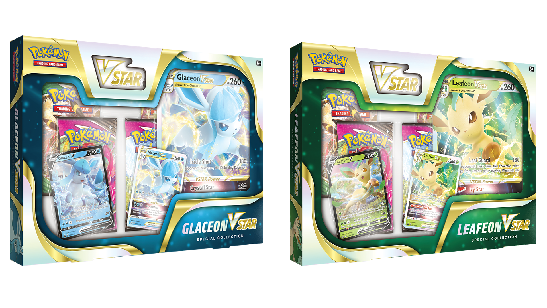 Pokémon: Trading Card Game Sword & Shield - Brilliant Stars Leafeon & Glaceon Vstar Collections
