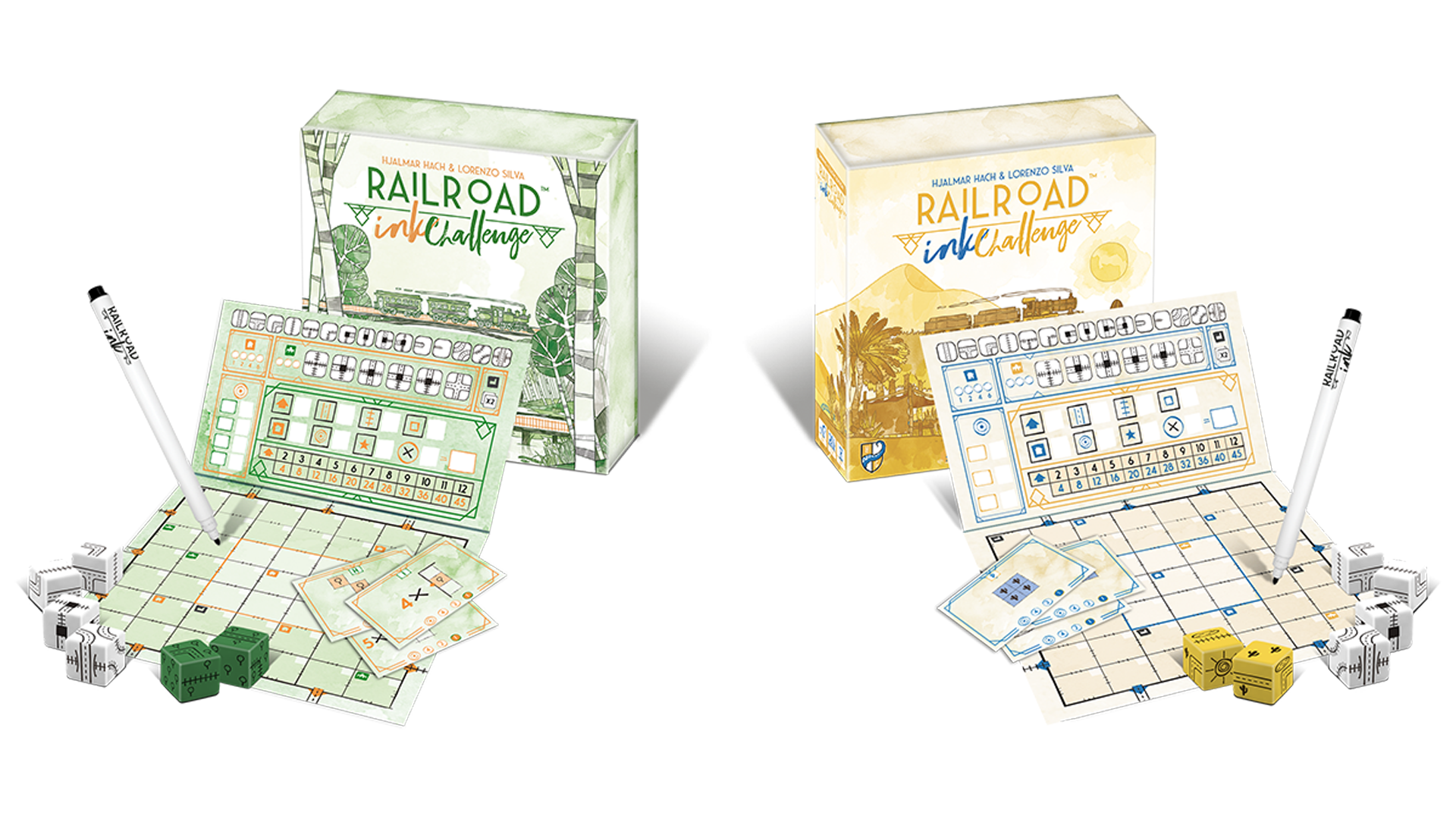 Image for Railroad Ink Challenge ramps up the competition in the colourful roll-and-write train game with two new sets