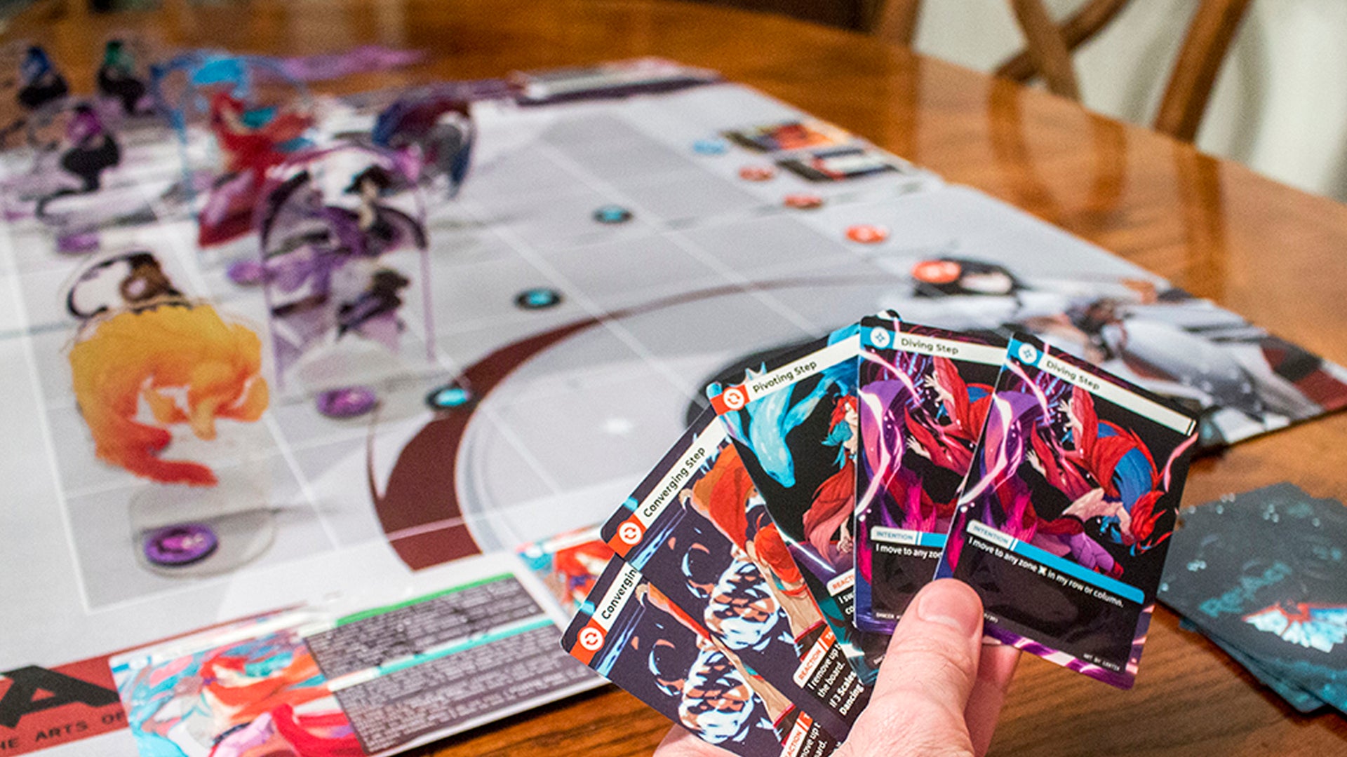 Image for Artsy two-player board game Re;Act is part Splatoon, part Magic: The Gathering