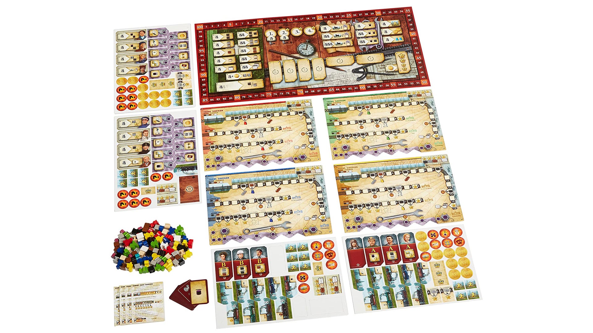 Russian Railroads board game layout