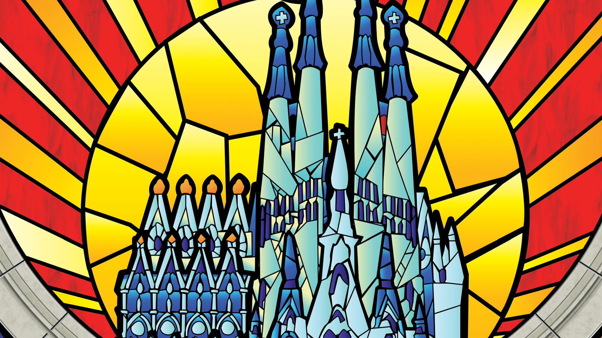 The artwork for the cover of Sagrada: Artisans.