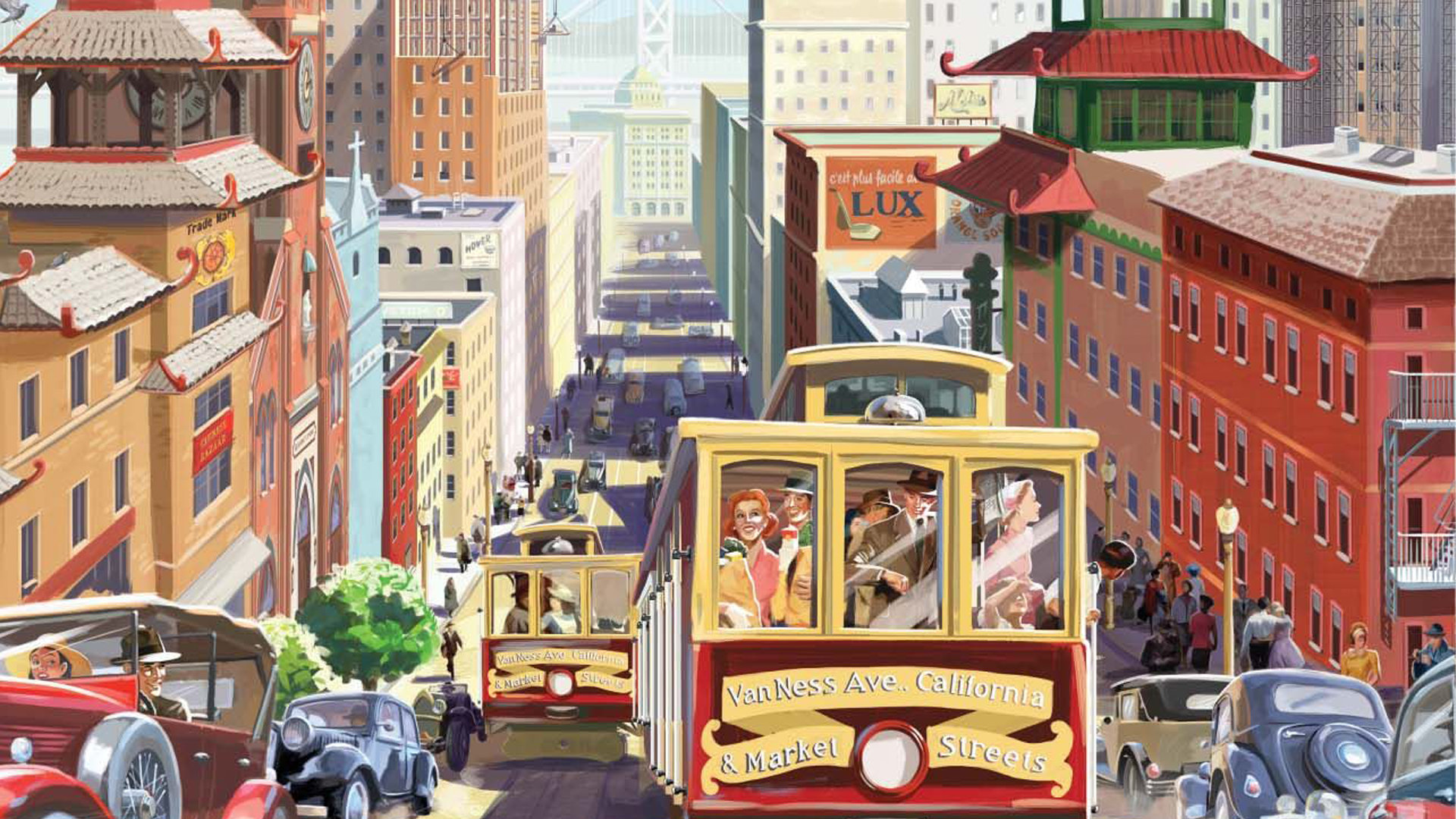 San Francisco board game artwork
